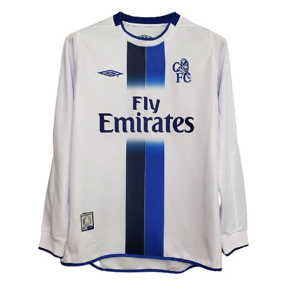 Tailandia Camiseta Chelsea ML 2nd Retro 2003 2005 Blanco